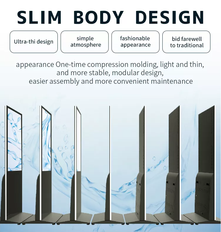 1920×1080 Indoor Floor Standing Digital Signage 55 Inch Size