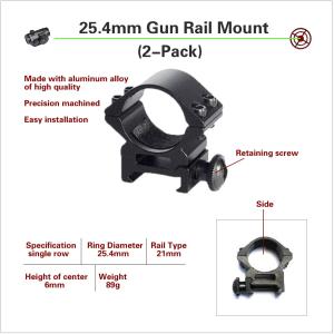 China mount, railmount,gun rail mount,Hunting Flashlight accessories Optical Sight Bracket Picatinny Rail Rifle 25.4mm Ring Sc wholesale