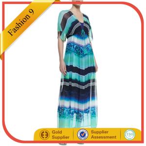 China Empire-Waist chiffon Kimono Maxi Dress wholesale