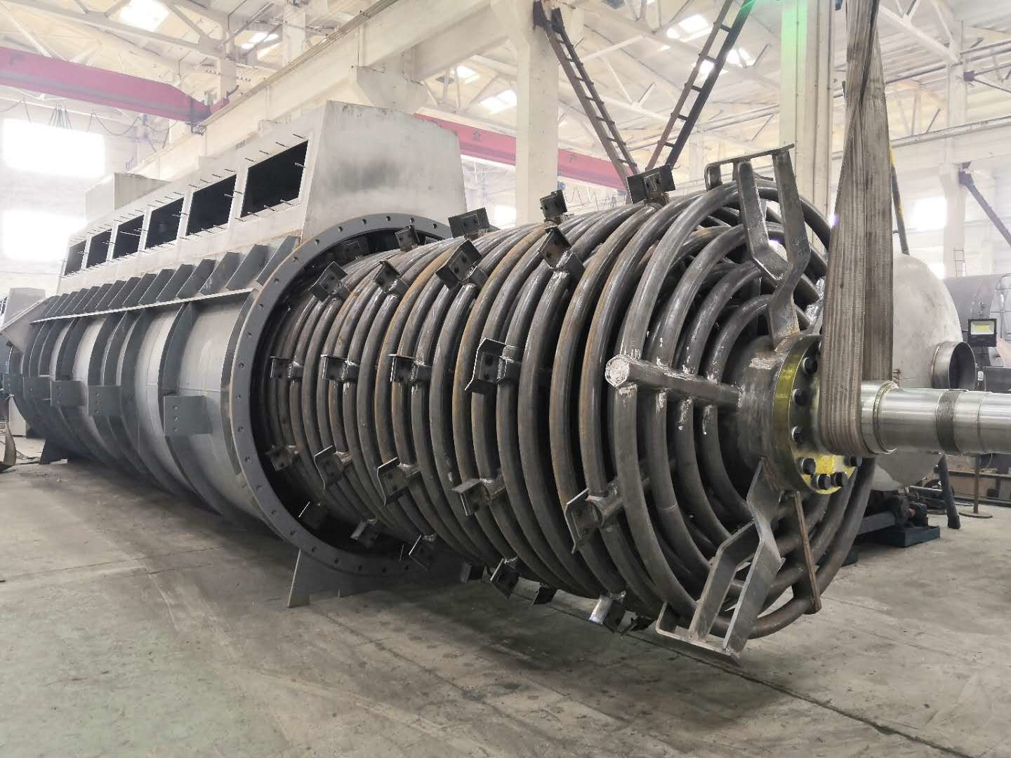 Longlife Animal Rendering Rotary Drying Equipment Horizontal Coil Dryer With Jacket