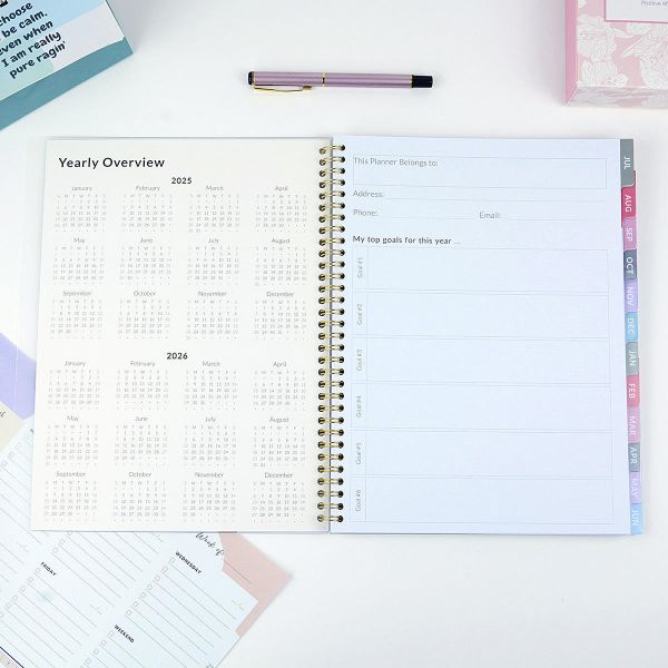 Custom Printing Spiral Paper Note Book Diary Journal Agenda Daily Weekly Monthly Organizer Planner Notebook