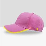 Fiber Optic Illuminated Light Up Baseball Hat , Short Eaves Led Party Hats