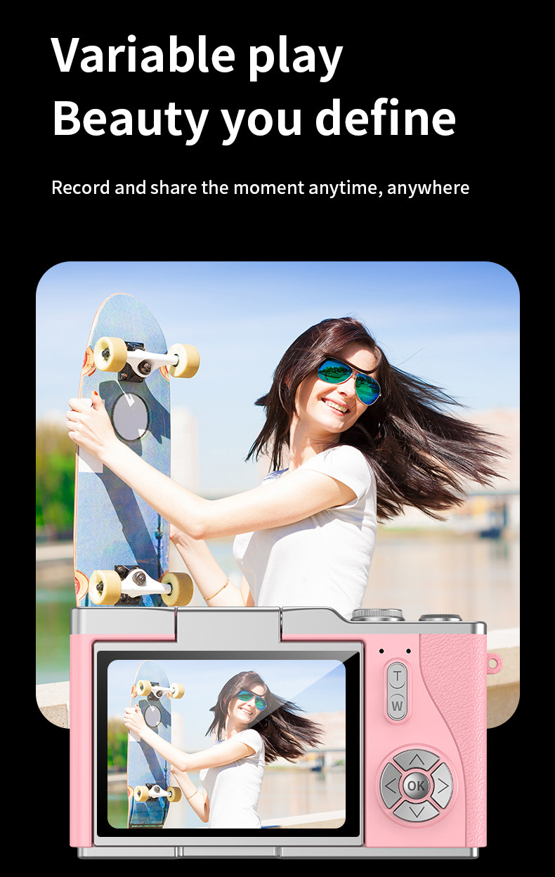 CCD Camera Upgrade Digital Video Camera 50MP Full HD 1080P Compact Camera For Students