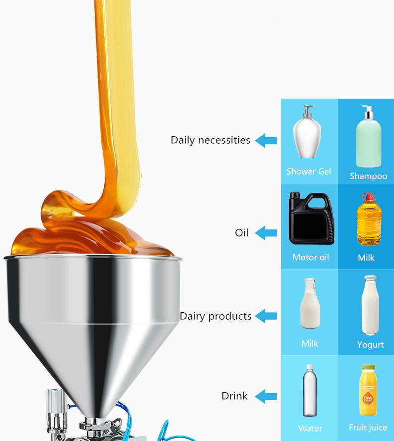 High Pricise Pneumatic Semi-Automatic Peanut Butter Viscous Liquid Yogurt Jelly Tomato Paste Jam Sauce