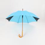 Promotional Events Cool Golf Umbrella , Wooden Stick Umbrella With Logo Printing