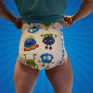 China 6000ml Absorption Disposable Adult Diaper with Cute Sexy Printing and Custom Made Color wholesale