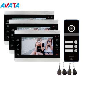 China 3 Buttons Home Security Intercom System Video Door Phone Doorbell wholesale