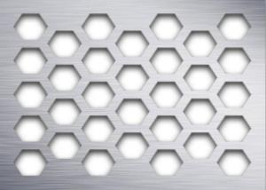 China 0.5mm 0.7mm Punched Metal Plate Hexagonal Perforated Sheet Metal Anti Alkali wholesale