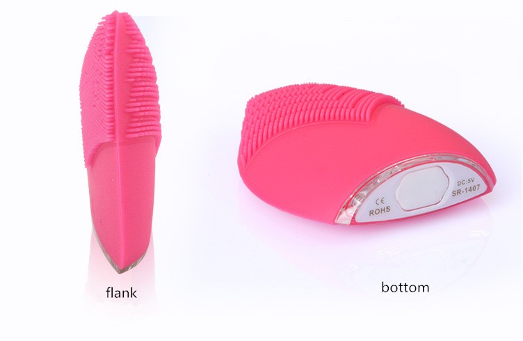 Safety Silicone Face Scrubber , Silicone Face Exfoliator 6000 R / Min Rotate Speed
