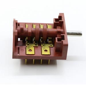 China Copper Terminal Mini Rotary Switch , 4 Pole 3 Position Dishwasher Switch on sale