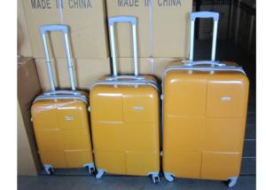 China Hard Case ABS PC Silver Aluminum Trolley Luggage 20 / 24 / 28 Inch Waterproof wholesale