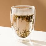 Mouth Blown 12 Oz Double Wall Drinking Glass Coffee Cups 342ml Borosilicate