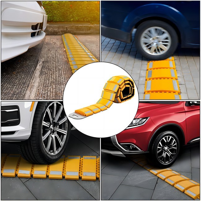 15.05kg Folding Portable Rubber Speed Humps 9.8Ft Length For Driveway Roads