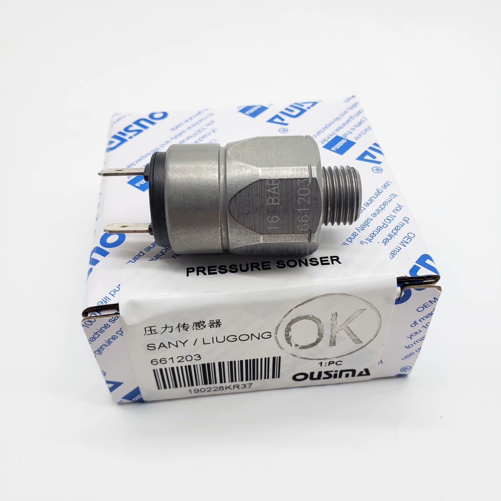 OUSIMA Excavator Part 661203 Pressure Switch For SANY/LIUGONG