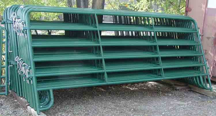 Heavy duty oval rail hot dip galvanized steel cattle panel / livestock panels