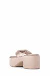 Lotus Pink Womens Wedge Heeled Shoes
