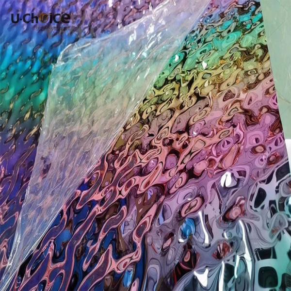 Water Ripple Sheet / Water Wave Pattern Stainless Steel Sheet 0.3 - 3.0mm Silver Gold Champagne Rose Gold Bronze