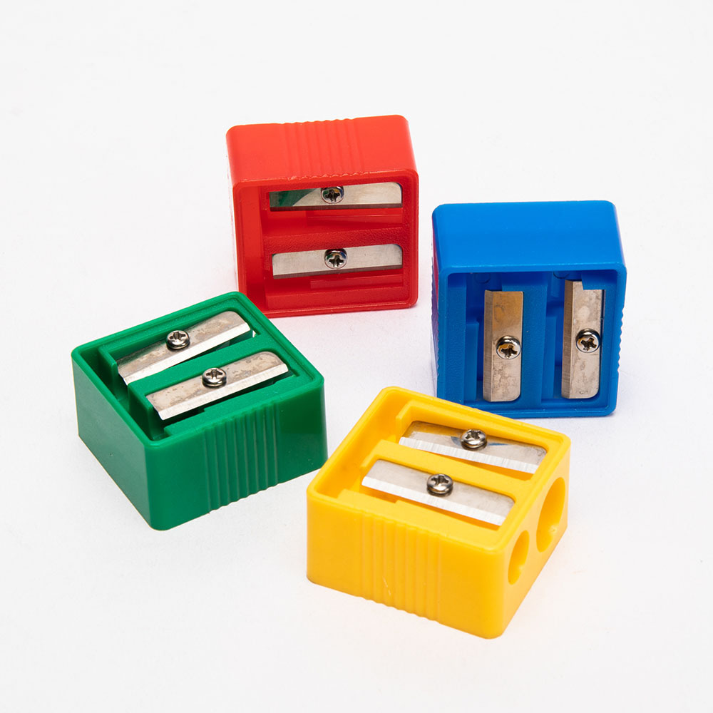 EN71 11.4mm Student Double Hole Sharpener Colorful