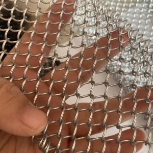 Stainless Steel 304 Fireplace Screen Mesh Curtain 6mm Hole