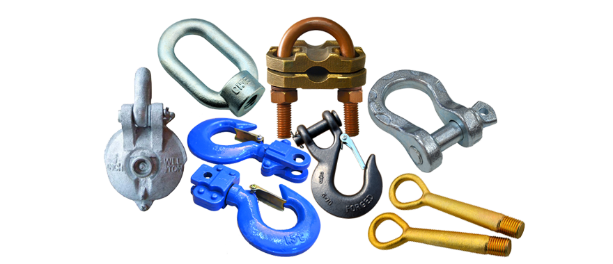 Plain Finish High Strength Steel Forklift Lifting Hoist Swivel Hook