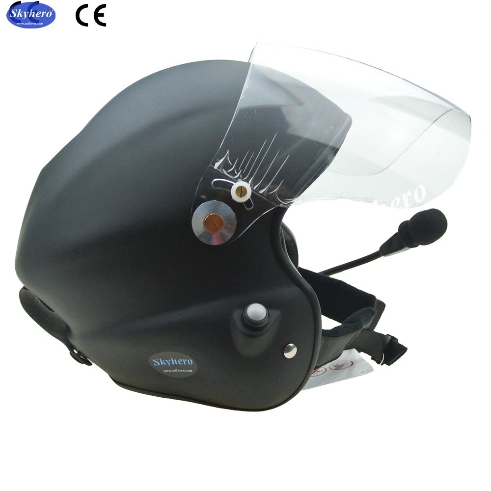 Paramotor helmet Full headset white clor blue red black Specially design for paramotor Kevlar / glass fibe M L XL XXL