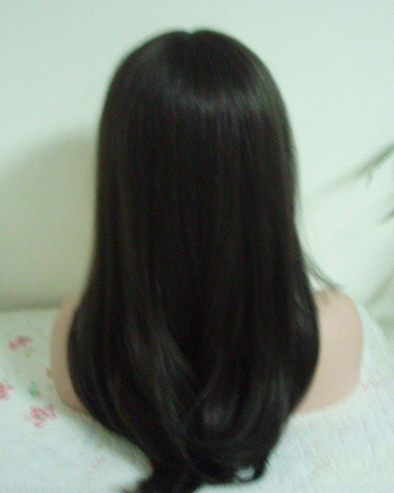 Stock Synthetic Lace Front Wigs Heat Resistant Fiber Mono Wigs