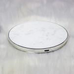 Universal Wireless charger with Real Marble surface Aluminium Alloy base