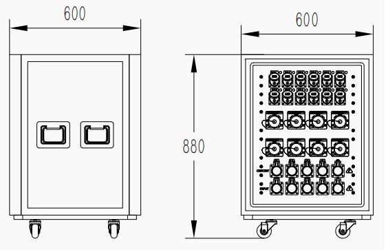 Stage Light Power Distribution Box 12 Channels 19-Pin PHLTD Professional Equipment Electrical Power Distribution Box