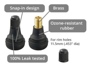 China Rubber Brass Valve Stem TR415 625&quot; Diameter Holes ISO9001 Certification wholesale