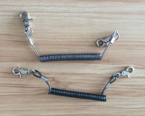 High quality strong retractable stretchy coiled tooling lanyard rope string