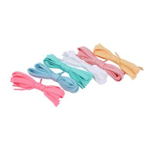 China Polyester Shoestring Shoelaces 1cm Width Colored Shoestrings wholesale