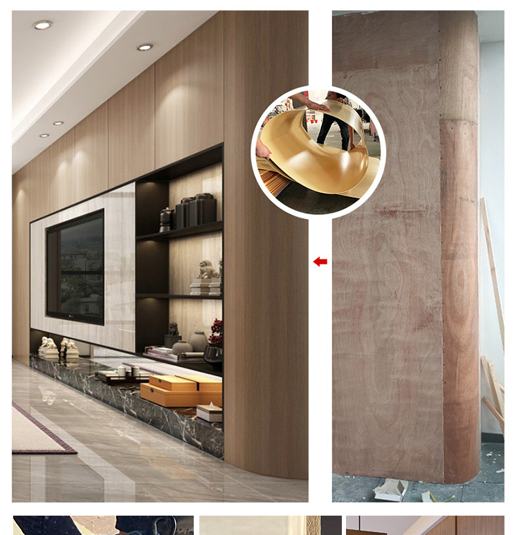 5mm 8mm Interior Decorative Bamboo Fiber Wall Panel ISO9001