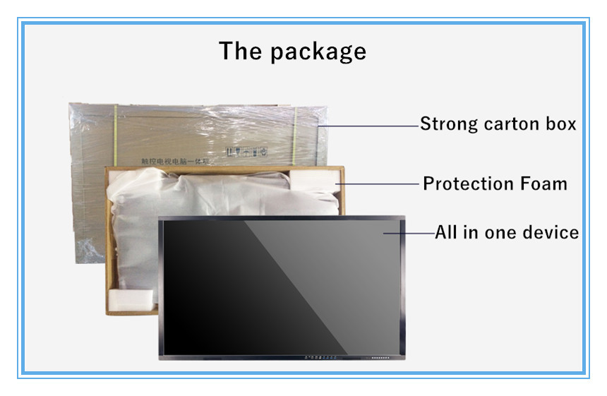 Wall Mounted Smart Board Interactive Flat Panel With Infrared Touch Screen
