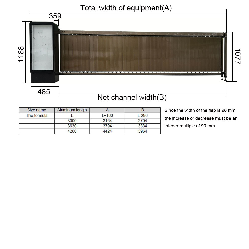 AC220v Electric Toll Barrier Gate With Frequency 50/60Hz