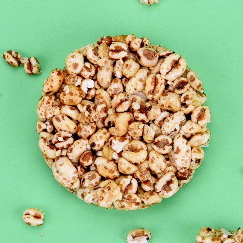 Healthy Rice Snacks Peanut Flavor Wheat Round Rice Cracker
