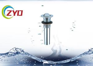 China Bathroom Bathtub Sink Drain Pipe Without Overflow Hole Stainless Steel Material on sale