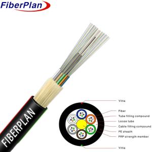China Kevlar Yarn Reinforcing Aerial 4 24 Core Fiber Optic Cable wholesale