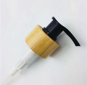 China 24 / 28mm Cosmetic Lotion Soap Dispenser Pump Real Wood Bamboo wholesale