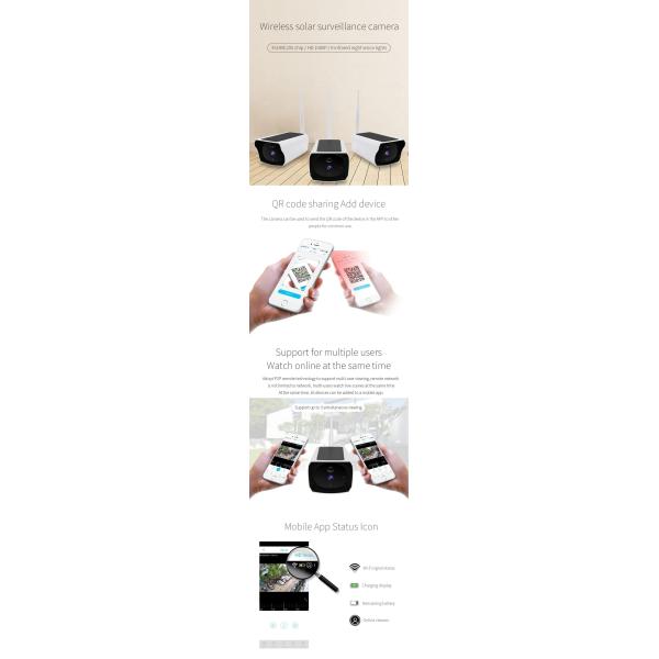 Outdoor 1080P Solar Security Camera 4G Practical Two Way Audio