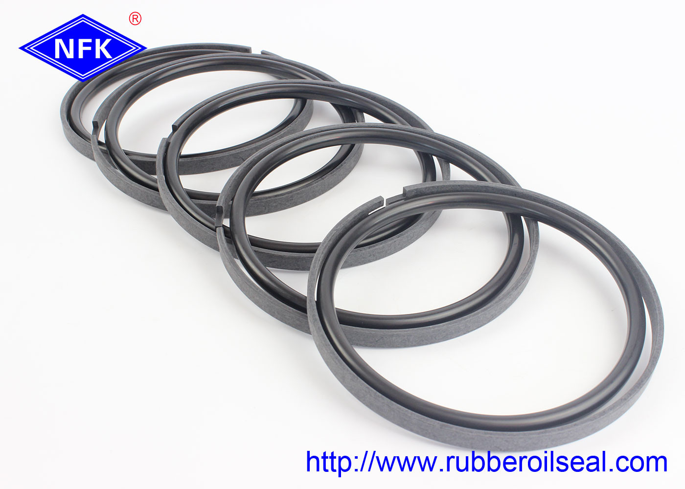 Bronze PTFE Hydraulic Piston Rings 30-90 Shore Hardness For Excavator