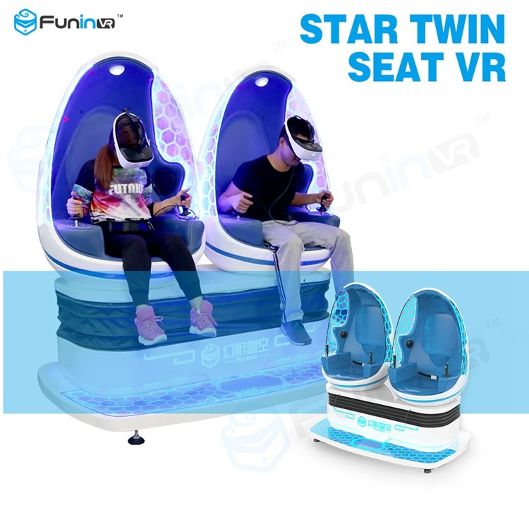 Fun 9D Virtual Reality Cinema With Rotating Two Capsule Chairs / Roller Coaster Thrill Rides