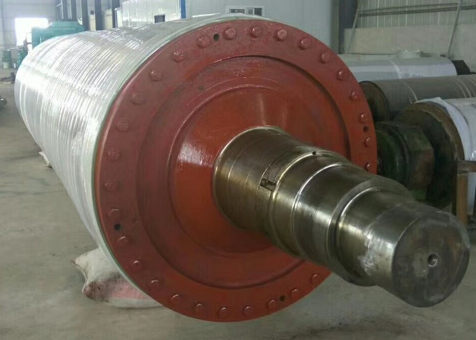 Rubber Covered Cast Iron Couch Roller Of Cylinder Mould For Small Paper Making Machine
