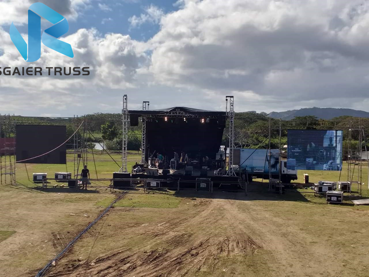Heavry Duty Sgaier Truss Aluminum Box Arch Roof Truss For Outdoor Events