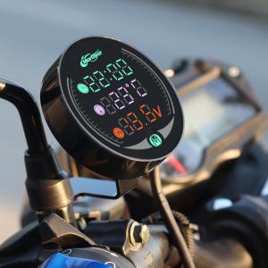 China Smart Waterproof Digital Tachometer , 12w 1.5mA/H Led Speedometer Motorcycle wholesale