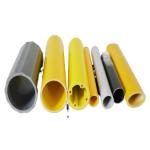 Colourful Hollow Fiberglass Tube Smooth Treatment Fiberglass Mortar Tube