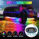6000K 12VDC Bluetooth Rock Lights , Plastic LED RGB Pod Lights
