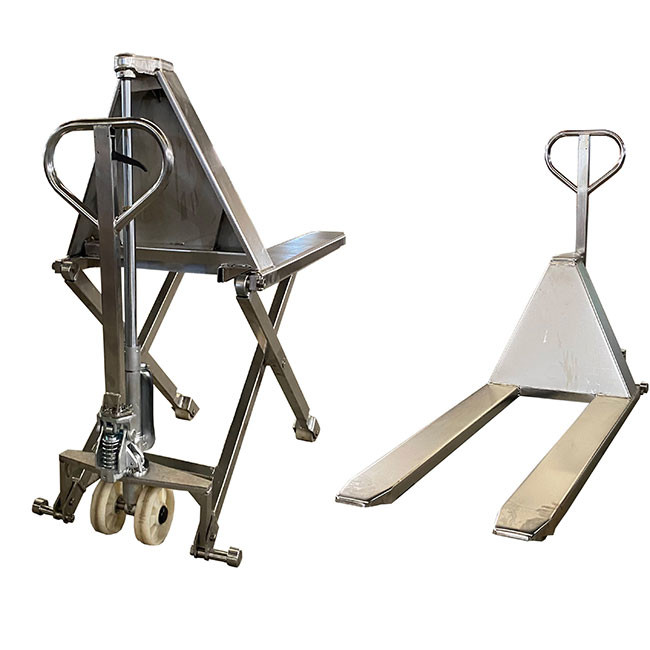 Single Scissor 2200lbs Stainless Pallet Lifting Height 800mm