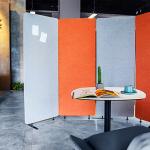 Modern Stylish Sound-Absorbing Folding Screen for Office Showroom and Cafe