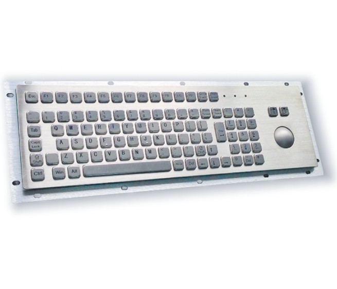 Waterproof Dustproof Industrial PC Keyboard IP65 / IK07 With Trackball Violence Resist
