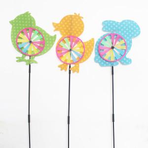 China Holiday Easter windmill yard stake Chicken Duck Bunny wholesale